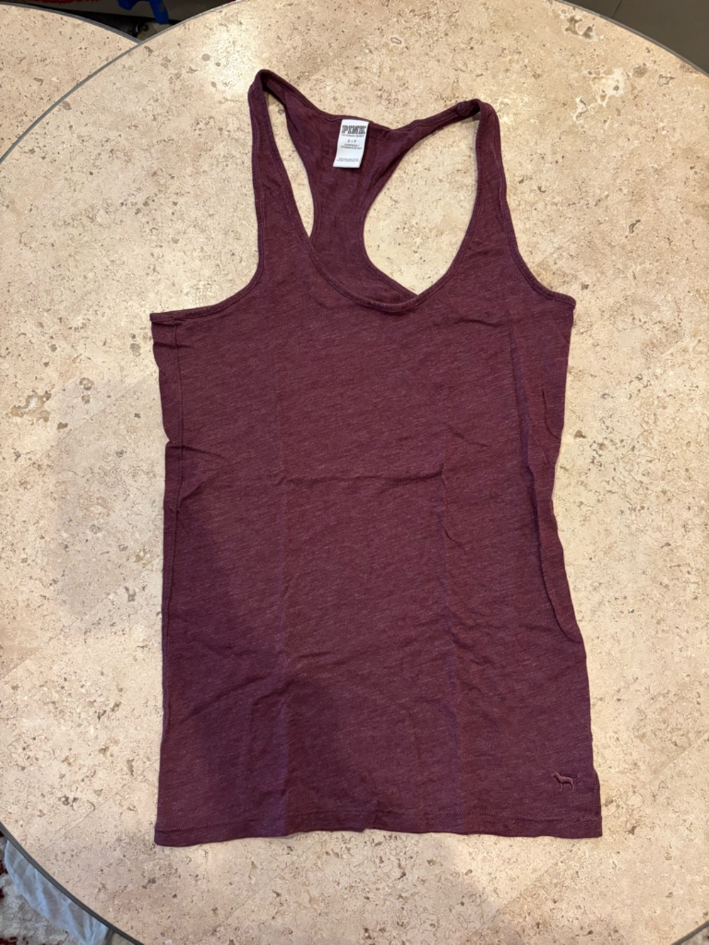 PINK Victoria's Secret Heathered Plum Racerback Tank